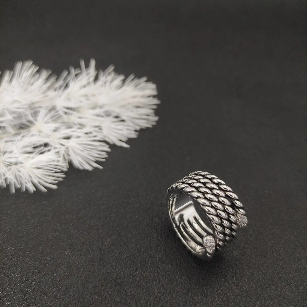 David Yurman diamond-studded button ring - Picture 3 of 7